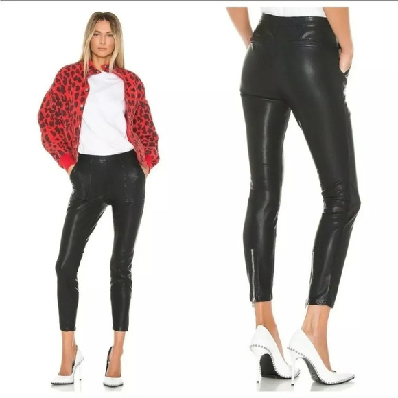 BLANK NYC Black Carbon Vegan Leather Pant Leggings - Picture 1 of 13
